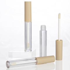 Hot sale Wholesale Custom 2.4ml round luxury lip gloss bottle with wand and Brush Empty Cosmetic Packaging clear lip gloss tubes