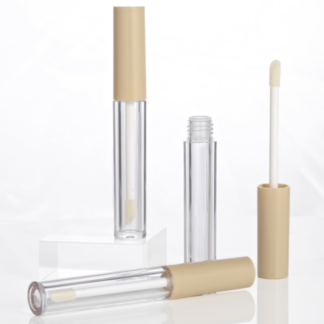 Best selling Custom 5ml round pink lip gloss bottle for empty cosmetic container tube wholesale lip gloss empty lipstick tubes