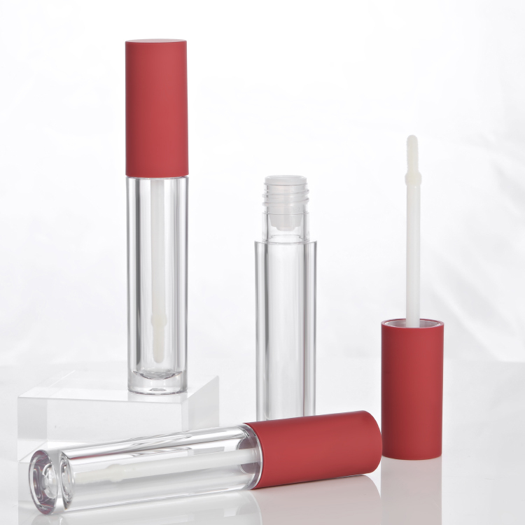 Popular Wholesale Custom 4.5ml round Empty lip gloss wand tube 5ml with Brush Empty Cosmetic Packaging lip gloss bottle no logo