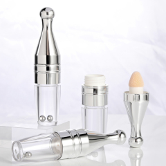 Stylish Wholesale Custom 6ml crystal wave empty lips gloss wand tube with stainless steel balls exotic empty lip gloss bottles