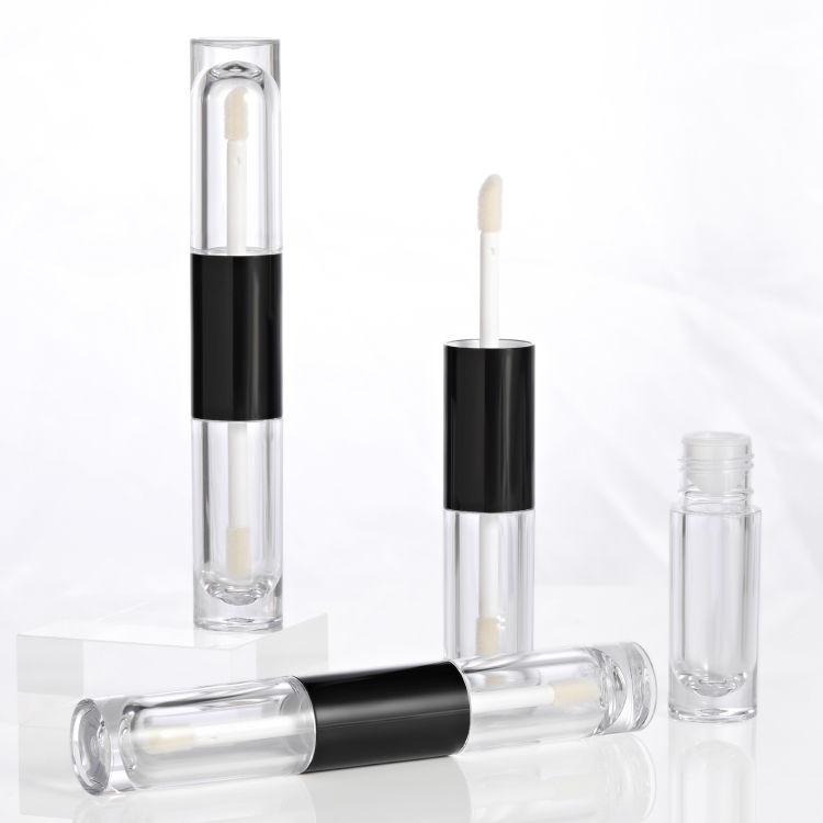 New Arrival Wholesale 8ml double side lip gloss bottles customized empty cosmetic packaging lip gloss tubes and box custom label