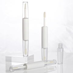 Customized Newly 7.4ml double side round lip gloss bottle packaging for plastic cosmetic reasonable price lip gloss stick tubes
