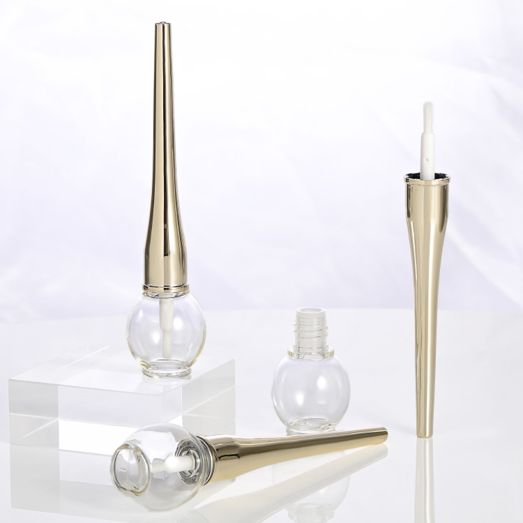 Special designed 5ml Lollipop Light Bulb Shaped cute lip gloss tubes for cosmetic packaging transparent gold lip gloss tube