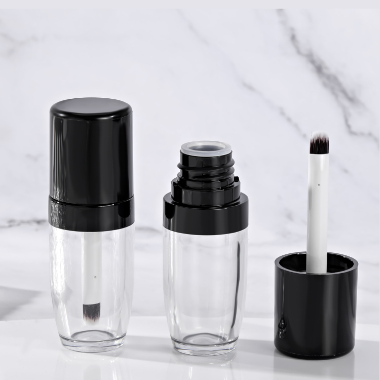 Custom 8.9ml Round Lip Gloss Wand Tubes with Fine Brush Empty Cosmetic Container Thickened Wall Lip Gloss bottle packaging