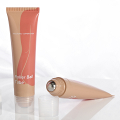 Luxury 20ml-80ml Mental Roller Ball hot stamping packaging tube eyes cosmetics eye cream tube with roller applicator
