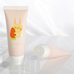 20ml-80ml Stylish silicone head Tube with Custom Logo and Screen Printing plastic tube with cosmetic silicone applicator