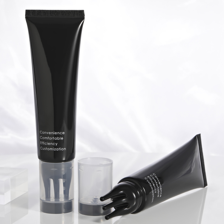 Customized 80ml Hair Dye Comb Soft Tube for cosmetics packaging empty tube Hair and Scalp Care With Comb Applicator