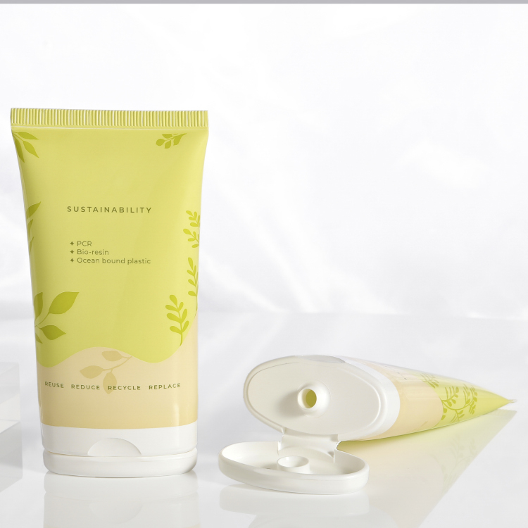 Innovative Eco-friendly Mono-material 100ml One Piece Tube Empty ultra flat cosmetic plastic tube sunscreen packaging