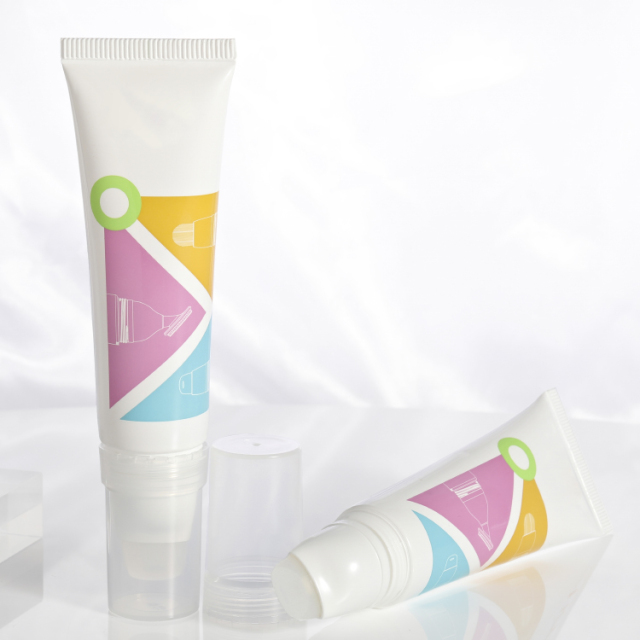 30ml Silicone Applicator Head with Soft Spatula Tip Tube Facial Massage Plastic Cosmetic Tube for Sleep Mask and lip gloss