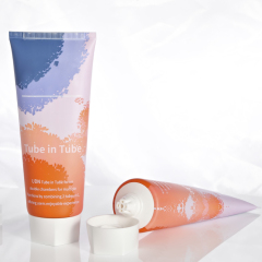 200ml Round Empty Soft Plastic Squeeze Cream Tube in Tube for Innovative Cosmetic body lotion Packaging