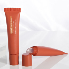 15ml Hot Sell Wholesale PE Clear Slanted Tip Tube Liquid Lipstick Container screen printing Lip Gloss Cosmetic Packaging