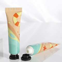 20ml Stylish Octagonal lid soft tube Empty Plastic Screen Printing cosmetic Packaging squeeze tubes for eye lotion cream