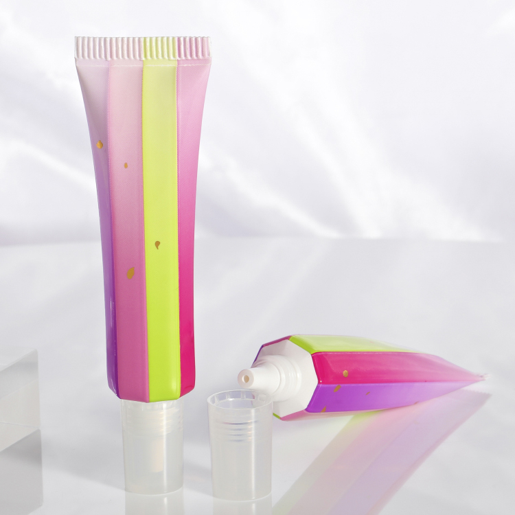 Stylish 20ml Empty Octagonal Cosmetic Packaging Tubes for long nozzle tubes gel lotion eye cream tube