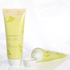 230ml Empty Plastic screen printing soft hand cream squeeze empty tube double color facial cleanser dual chamber tubes