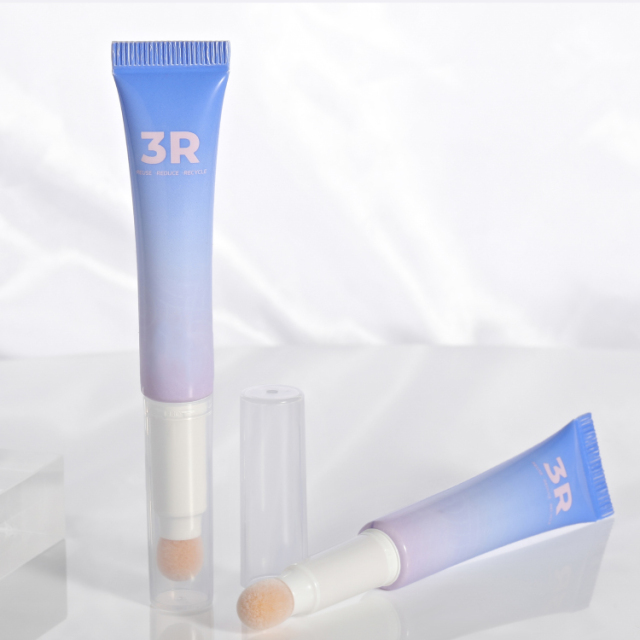 10ml cute Stylish Flocking Applicator Tip Tube wholesale empty lip gloss squeeze tubes with Custom Logo for liquid concealer
