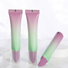 Triangular Plastic LDPE empty cosmetics lip cream gel squeeze tubes lip gloss tube for lipstick lip balm Packaging with logo