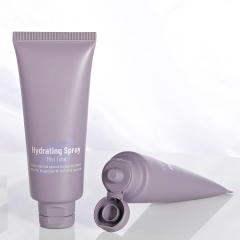 Innovative 100ml One Piece Mist Tube Empty Plastic cosmetics packaging plastic pe airless pump tube with Flat Top Cap