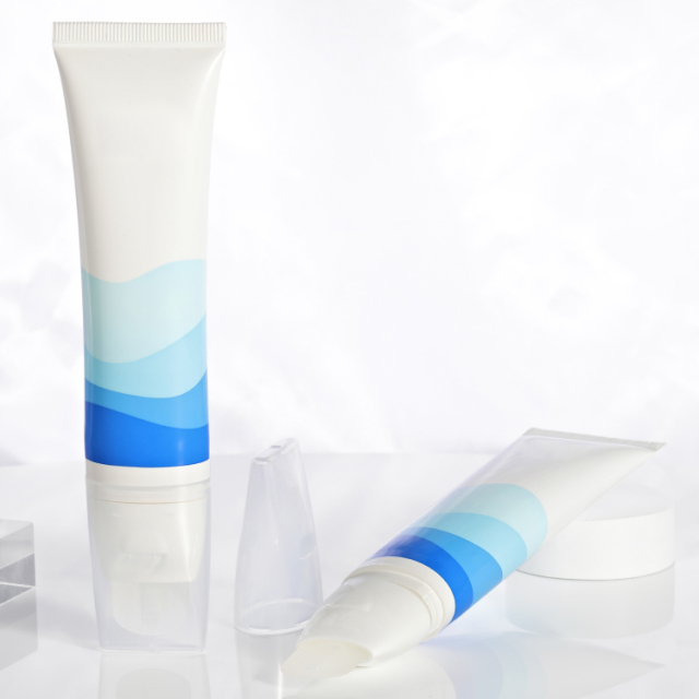 30ml Empty Plastic Cosmetic packaging brush head tube Screen Printing face mask liquid foundation concealer squeeze soft tube