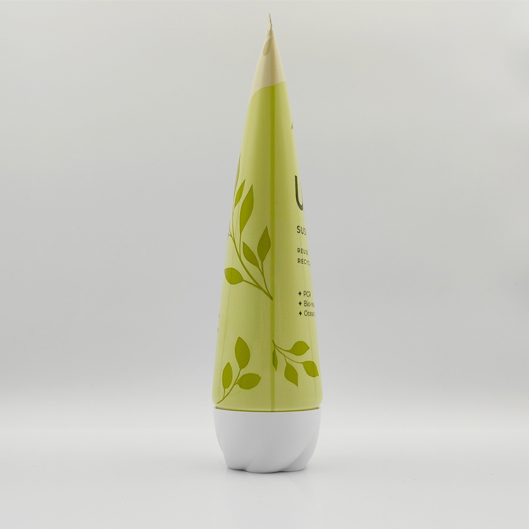 230ml Empty Plastic screen printing soft hand cream squeeze empty tube double color facial cleanser dual chamber tubes
