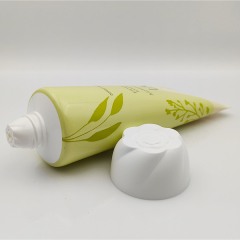 230ml Empty Plastic screen printing soft hand cream squeeze empty tube double color facial cleanser dual chamber tubes