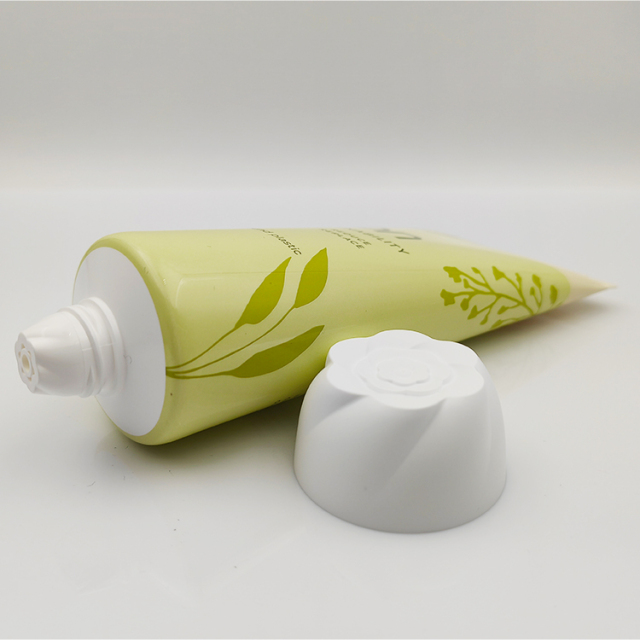 230ml Empty Plastic screen printing soft hand cream squeeze empty tube double color facial cleanser dual chamber tubes