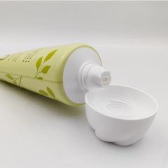 230ml Empty Plastic screen printing soft hand cream squeeze empty tube double color facial cleanser dual chamber tubes