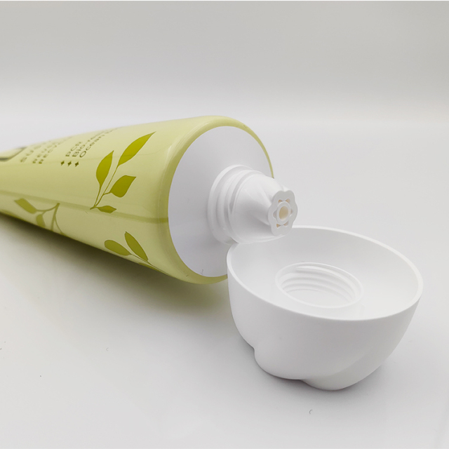 230ml Empty Plastic screen printing soft hand cream squeeze empty tube double color facial cleanser dual chamber tubes