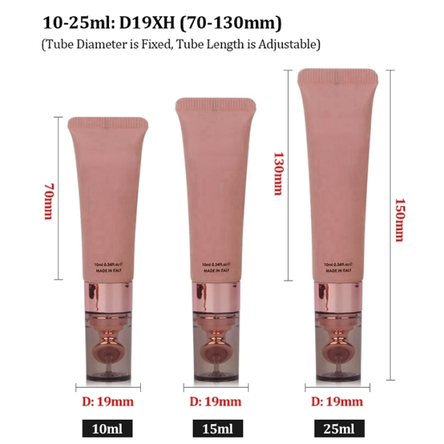 Best selling 5ml Biodegradable Rose Gold lip gloss tubes luxury with Metal Applicator 15ml For Lip Balm Matte Frosted Packaging