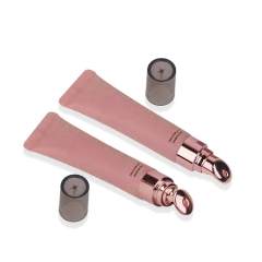Best selling 5ml Biodegradable Rose Gold lip gloss tubes luxury with Metal Applicator 15ml For Lip Balm Matte Frosted Packaging