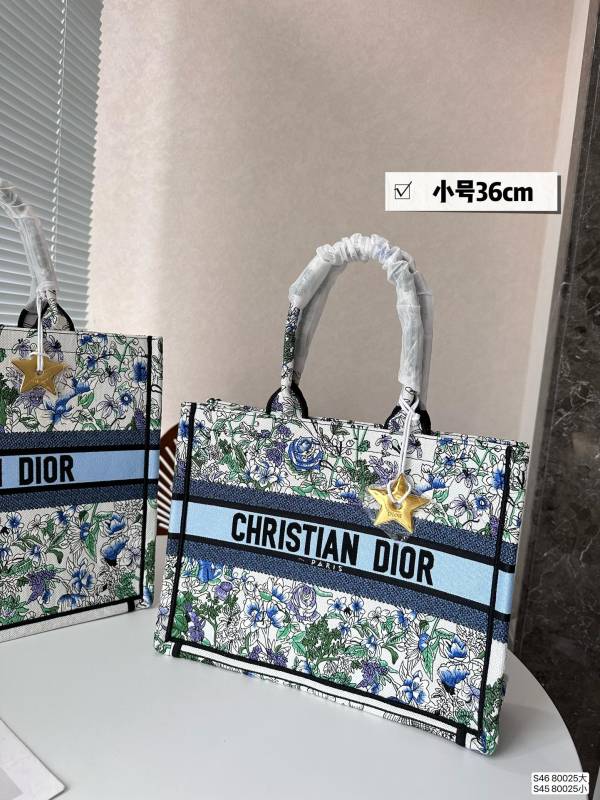 Dior embroidered tote bag