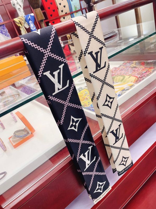 LV headband continues leather goods and accessories series square scarf