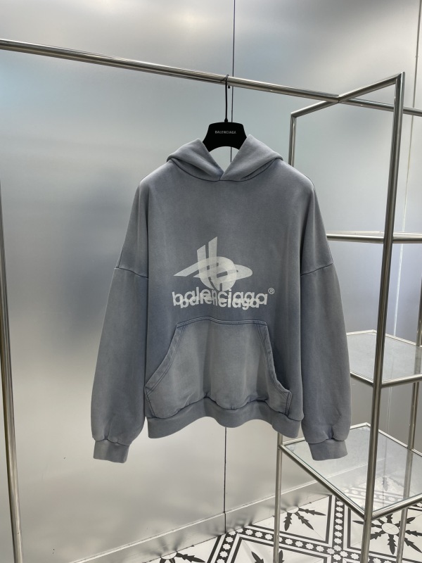 Balenciaga 23 new product LAYERED SPORTS hooded large size sweatshirt