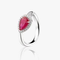 ACCA 18KW Ring with Ruby and Diamond