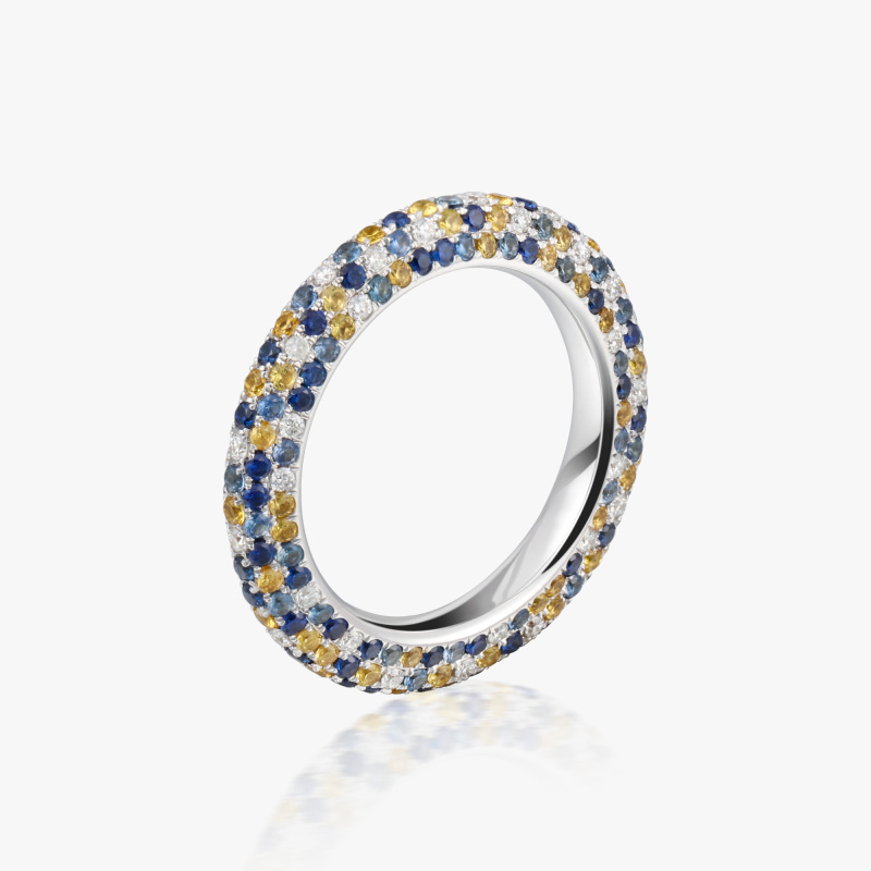 ACCA 18KW Ring with Diamond and Sapphire