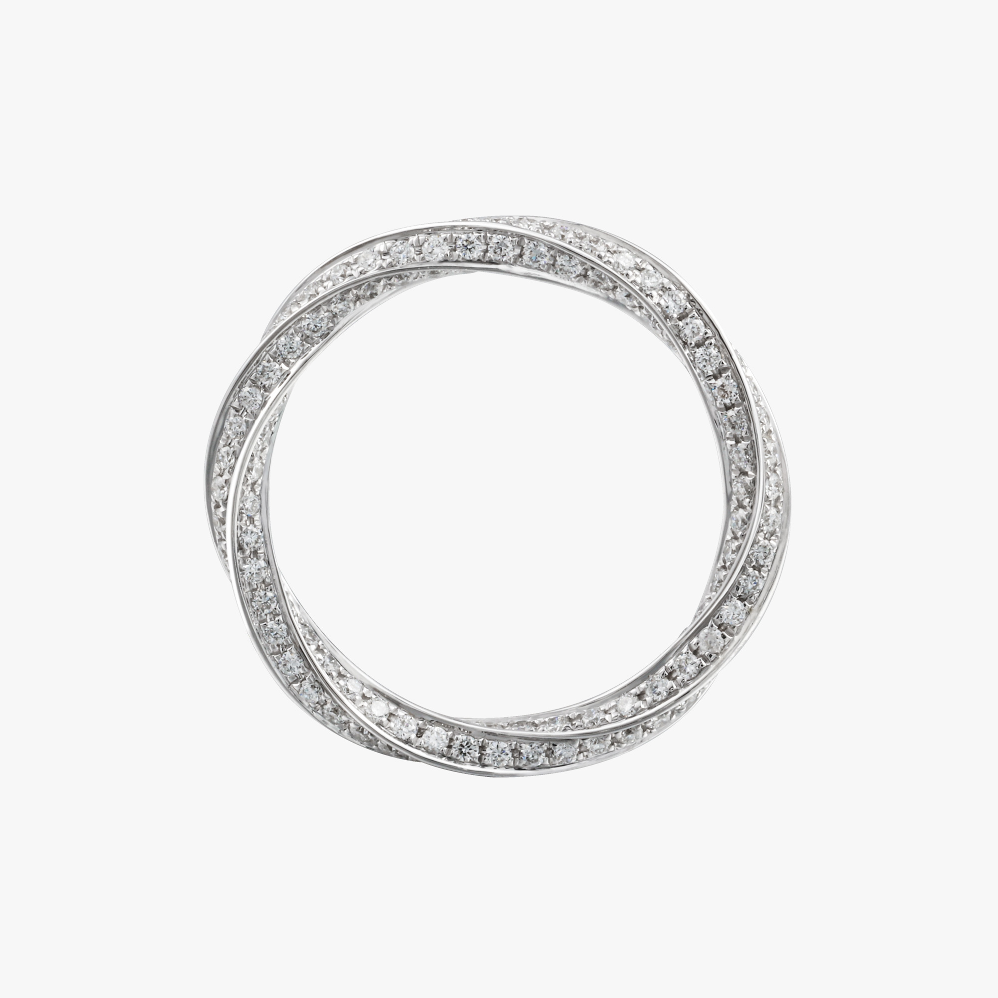 ACCA 14K 白金 圓形鑽石戒指