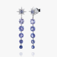 ACCA 18W Earrings With Tanzanite and Diamond