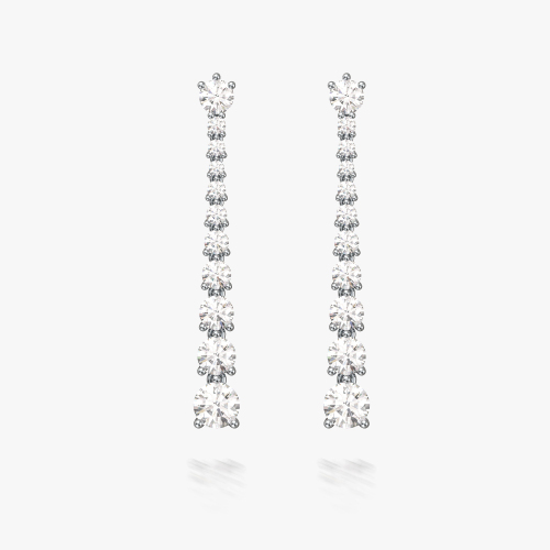 ACCA 18KW Earrings With Round Diamond