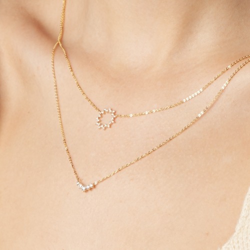14K Petite Diamond Necklace