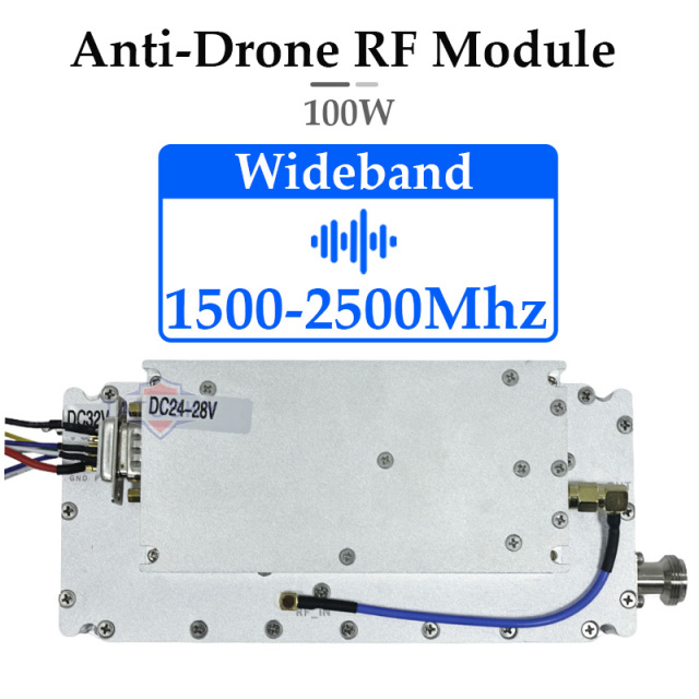 1500-2500MHz Frequency Wide-band 100W GaN Fpv Anti -Drone Modules RF Signal Amplifier