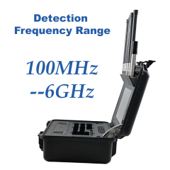 100MHz–6GHz Portable Drone Detection & GNSS Spoofing GPS L1 / GLONASS L1 / BDS B1 Suitcase System
