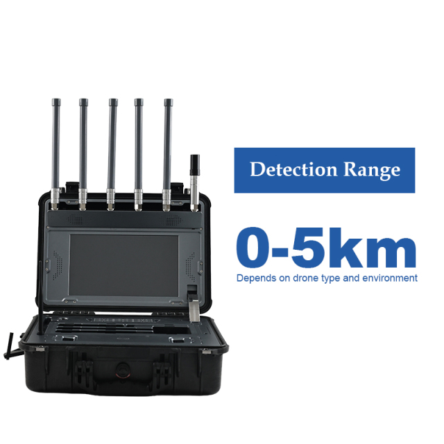 100MHz–6GHz Portable Drone Detection & GNSS Spoofing GPS L1 / GLONASS L1 / BDS B1 Suitcase System