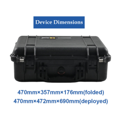 100MHz–6GHz Portable Drone Detection & GNSS Spoofing GPS L1 / GLONASS L1 / BDS B1 Suitcase System