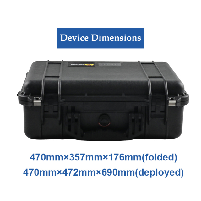 100MHz–6GHz Portable Drone Detection & GNSS Spoofing GPS L1 / GLONASS L1 / BDS B1 Suitcase System