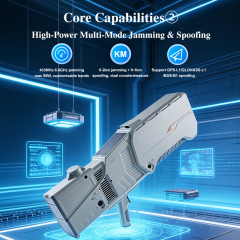 Handheld 400MHz-6GHz Detection and 433MHz-5.8GHz Jamming and Navigation Spoofing GPS/GLONASS/BDS with RTK Positioning Drone Gun Integrated System