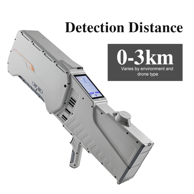 433MHz-5.8GHz Jamming Handheld 400MHz-6GHz Detection and 433MHz-5.8GHz Jamming and Navigation Spoofing GPS/GLONASS/BDS with RTK Positioning Drone Gun Integrated System