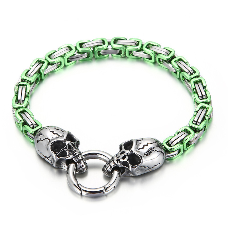 Fashionable Pattern Skull Titanium Steel Men's Emperor Chain Bracelet