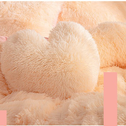 4-Piece Plush Shaggy Bedsheet Set, Luxury Faux Fur Velvet Fluffy Bedding Set for All Season