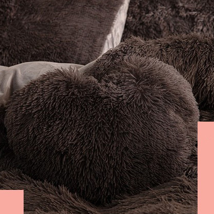 Luxury Soft Faux Fur Plush Shaggy Duvet Cover Velvet Fluffy Bedding Set