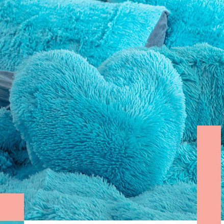 Fashion Rainbow Color Faux Fur Velvet Fluffy Plush Soft Bedsheet Bedding Sets for Home