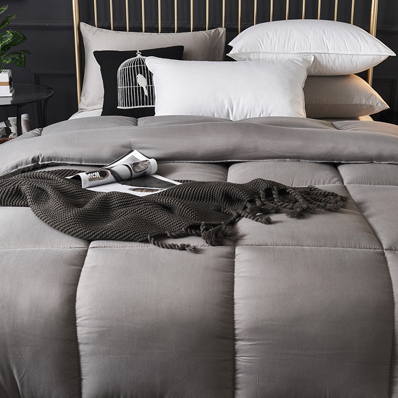100% Polyester Custom Thick Warm Winter Quilt Wholesale White Hotel Comforter Bedding for Home